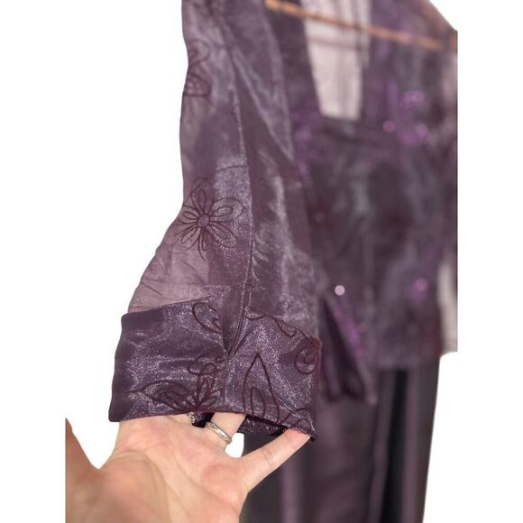 Vintage R&M Richards Sheath Formal Dress in Eggplant Sz 12P - Picture 14 of 16